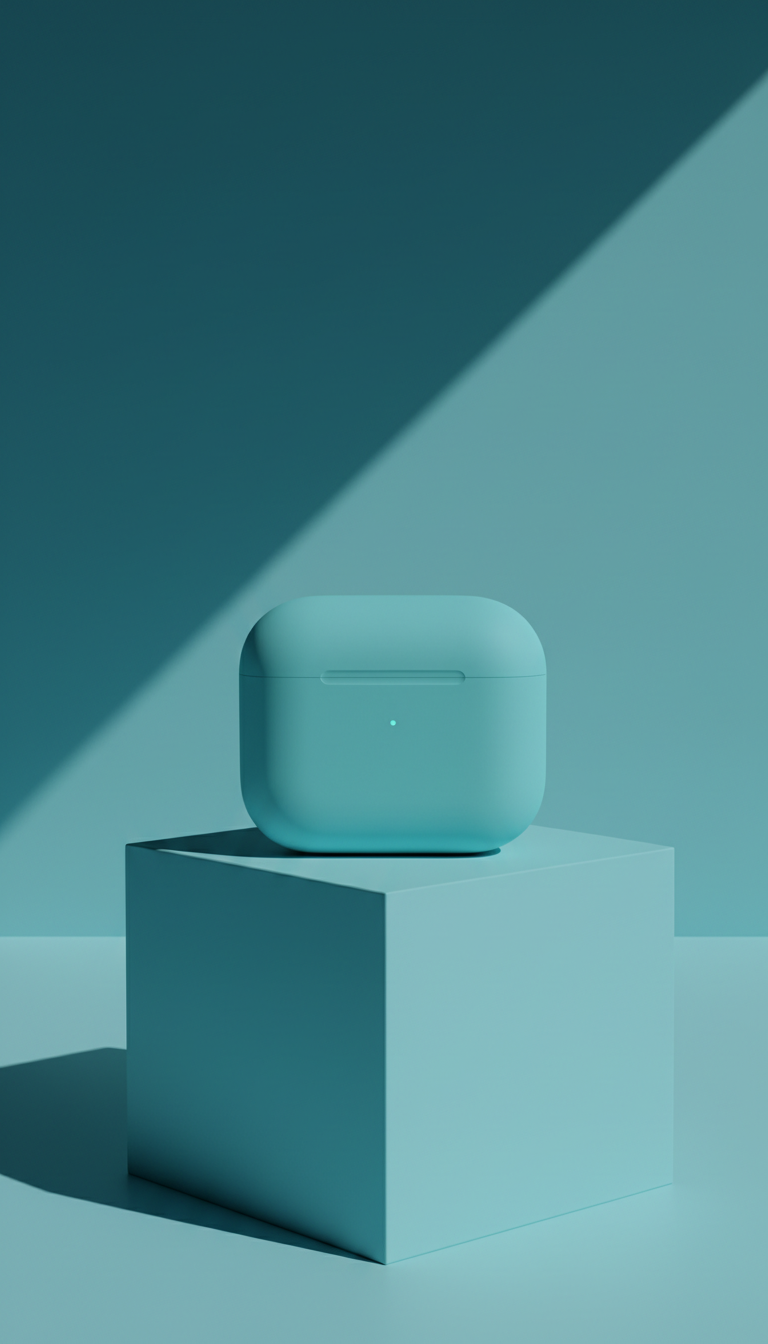 AirPods modernes Electric Cyan